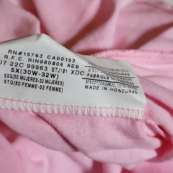 Pink Dragonfly Graphic Women's Top just my size 5x - Picture 3 of 3